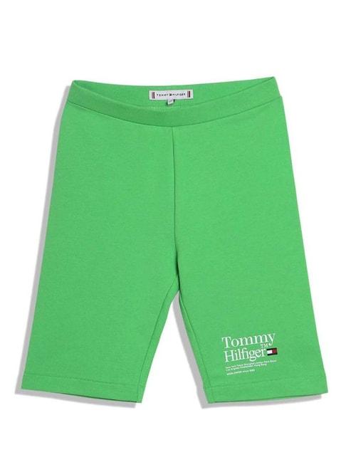 Tommy Hilfiger Kids Spring Lime Cotton Logo Shorts