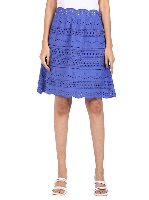 Tommy Hilfiger Verona Blue Embroidery Regular Fit Skirt