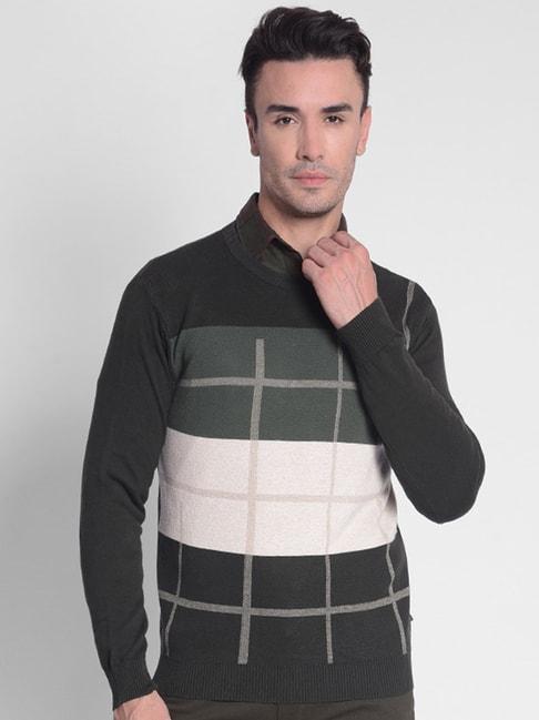 crimsoune-club-olive-regular-fit-cotton-sweater