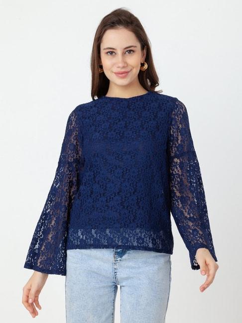 zink-london-navy-lace-top