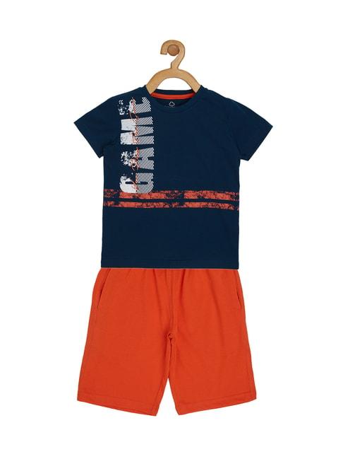 Sweet Dreams Kids Navy & Red Printed T-Shirt with Shorts