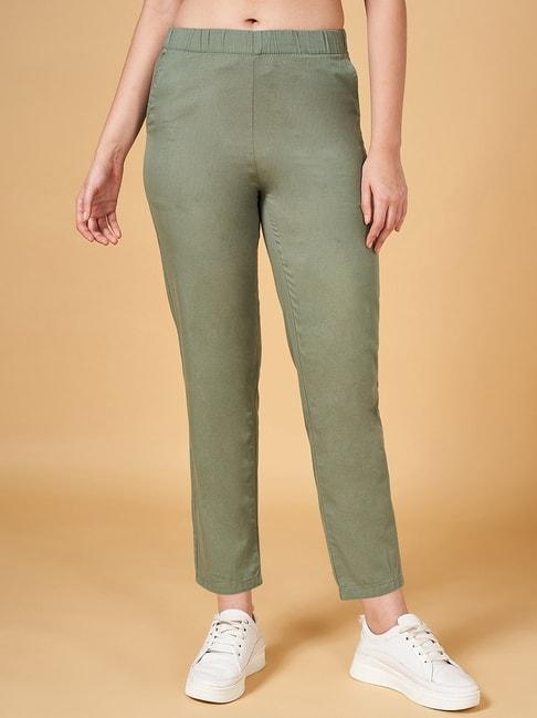 honey-by-pantaloons-olive-green-cotton-trousers