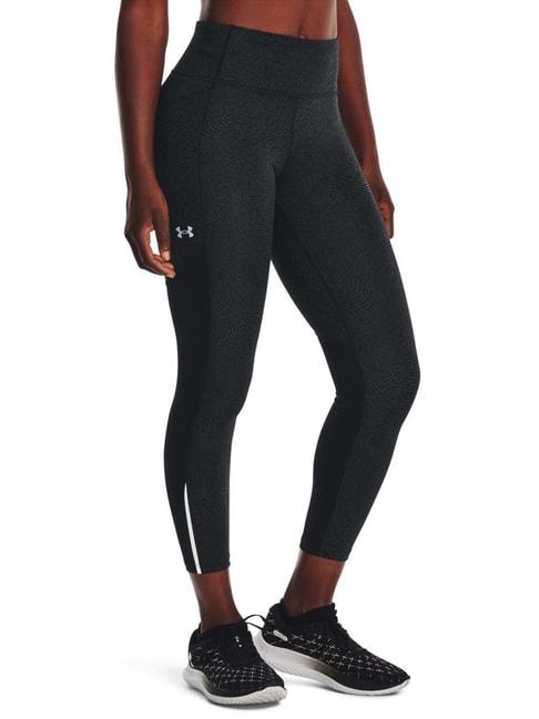 UNDER ARMOUR Black Mid Rise Sports Tights