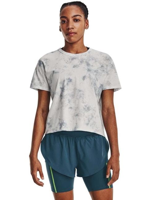 UNDER ARMOUR Grey Cotton Printed Sports T-Shirt