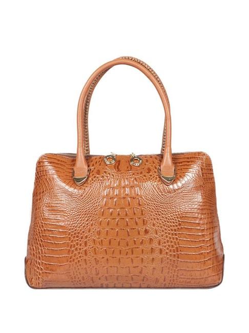 Hidesign Core Yangtze 03 Baby Tan Leather Textured Tote Handbag