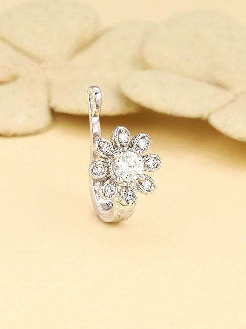 GIVA 92.5 Sterling Silver Floral Fantasy Nosepin for Women