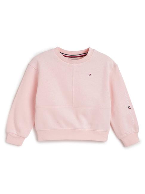 Tommy Hilfiger Pink Crystal Logo Regular Fit Sweatshirt