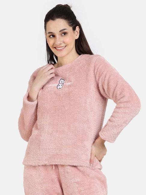 zivame-dusty-pink-printed-sweatshirt