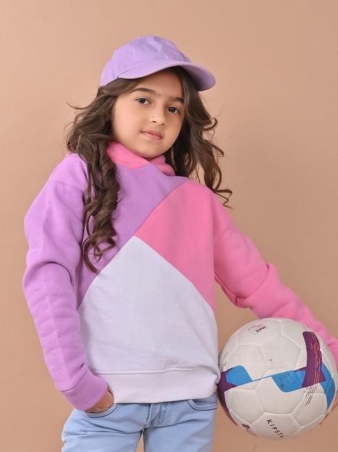 LilPicks Kids Multicolor Color Block Full Sleeves Sweatshirt