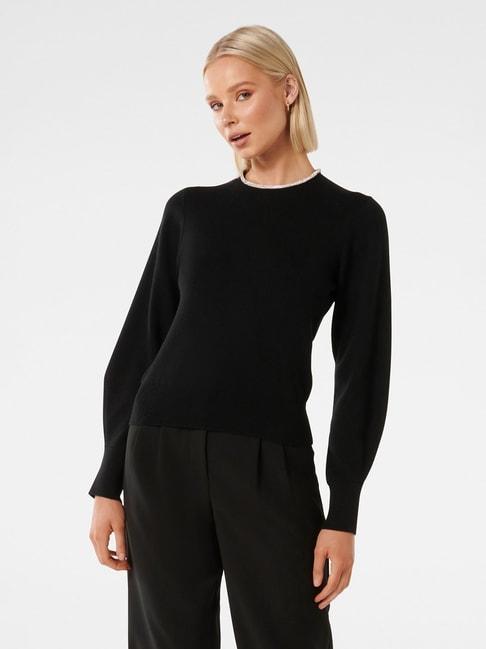 Forever New Black Regular Fit Sweater