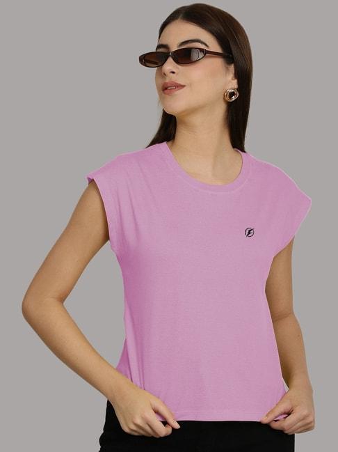 Friskers Purple Slim Fit Sports T-Shirt