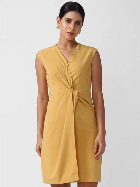 Van Heusen Yellow Shift Formal Dress