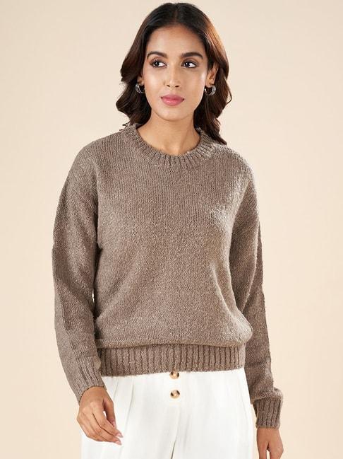 akkriti-by-pantaloons-grey-self-pattern-sweater
