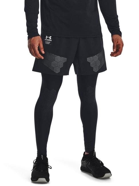 Under Armour Black Loose Fit Printed Sports Shorts