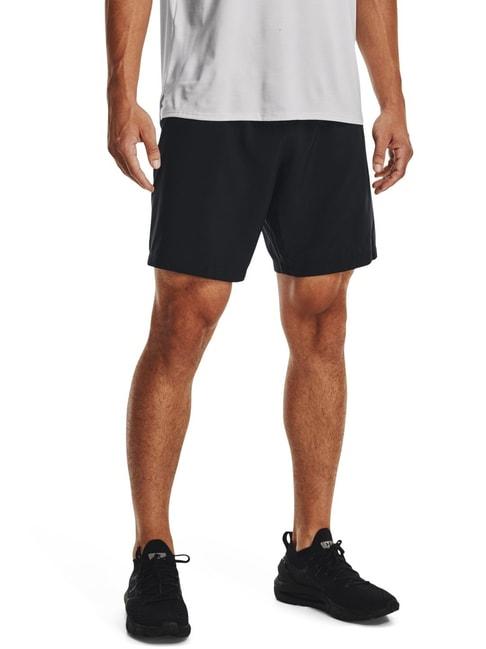 Under Armour Black Loose Fit Printed Sports Shorts