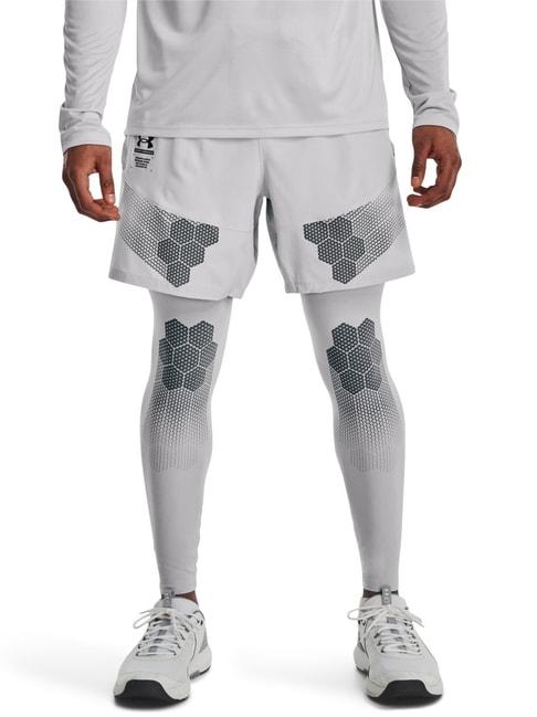 Under Armour Gray Loose Fit Printed Sports Shorts