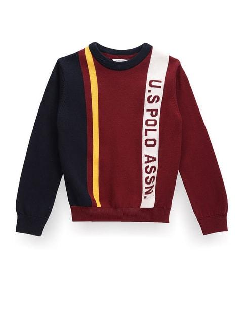 U.S. Polo Assn. Kids Red Striped Sweater