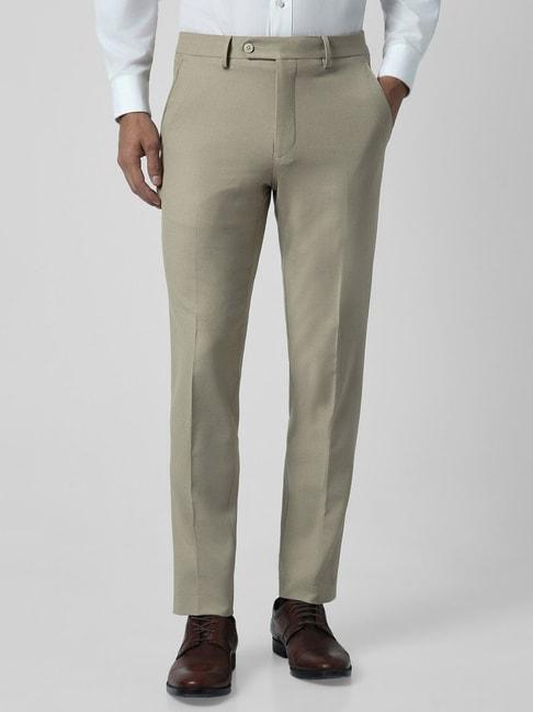 van-heusen-beige-slim-fit-texture-trousers