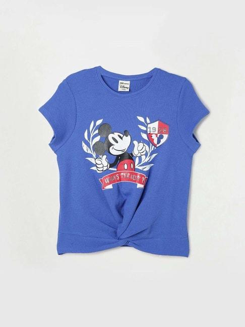 Fame Forever by Lifestyle Kids Blue Cotton Printed Tee
