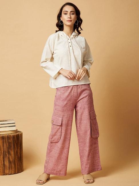 arras-dusky-pink-cargo-style-wide-leg-pants