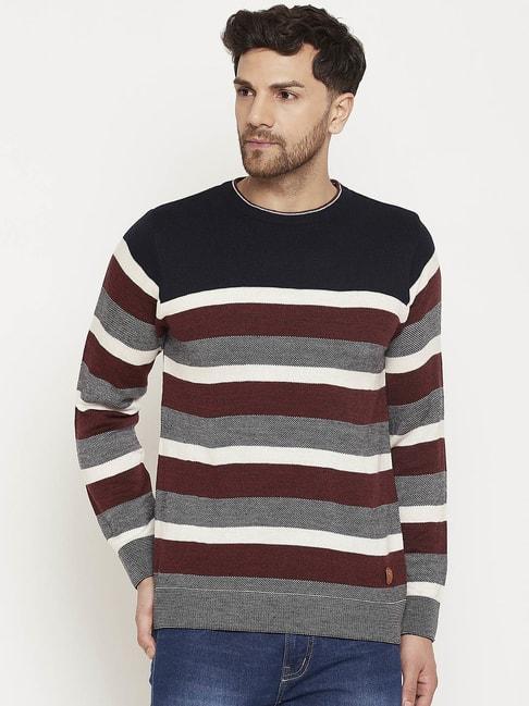 Duke Multicolored Regular Fit Striped Sweater