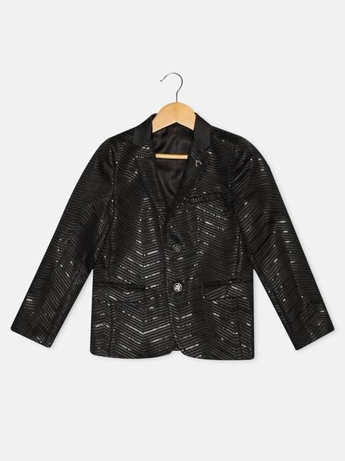 allen-solly-junior-black-embellished-blazer