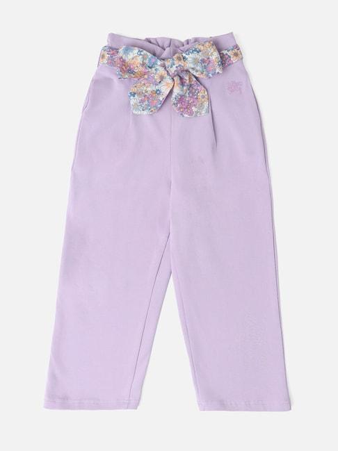 Allen Solly Junior Light Purple Solid Trousers