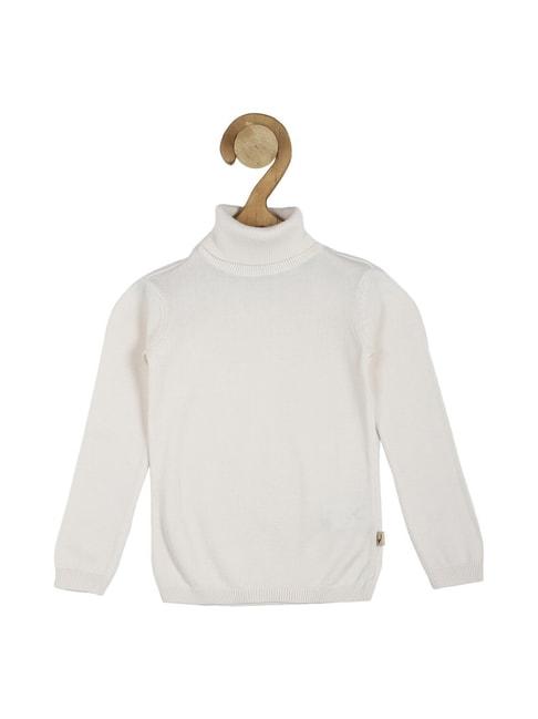 Allen Solly Junior White Solid Sweater