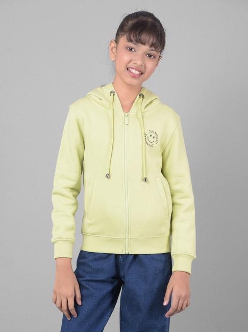 Crimsoune Club Kids Olive Solid Full Sleeves Sweatshirt