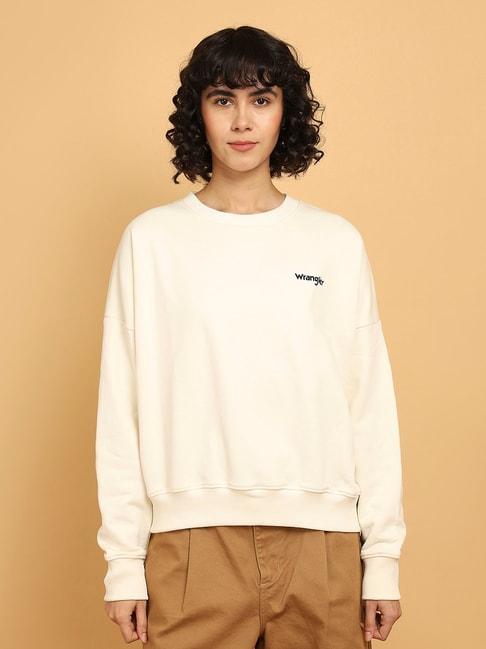 wrangler-off-white-printed-pullover