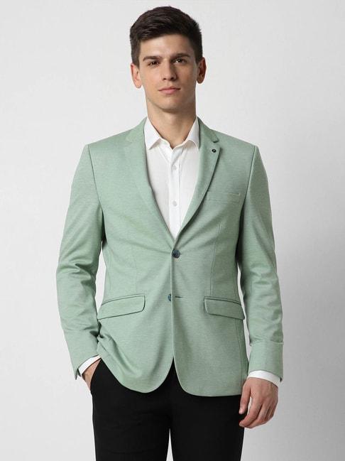van-heusen-green-slim-fit-blazer