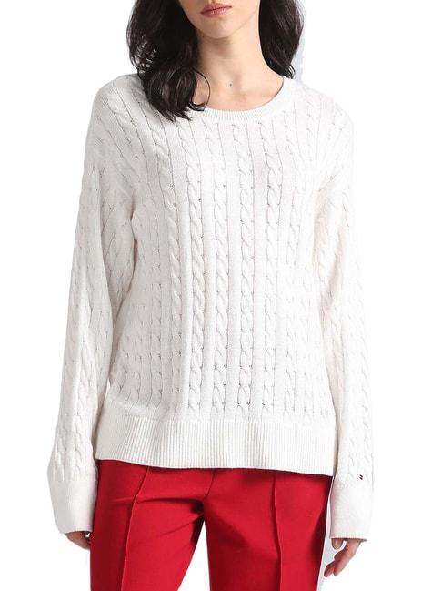 tommy-hilfiger-white-regular-fit-sweater