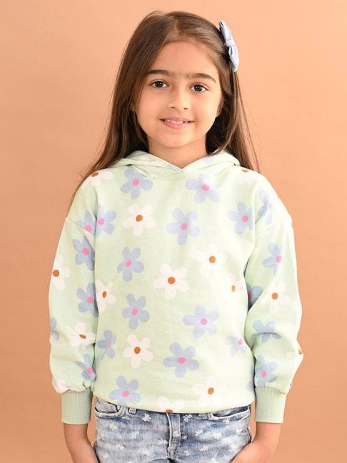 LilPicks Kids Multicolor Floral Print Full Sleeves Sweatshirt