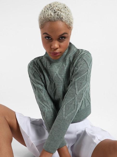 campus-sutra-green-full-sleeves-sweater