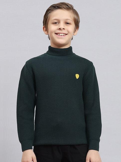 monte-carlo-kids-dark-green-solid-full-sleeves-sweater