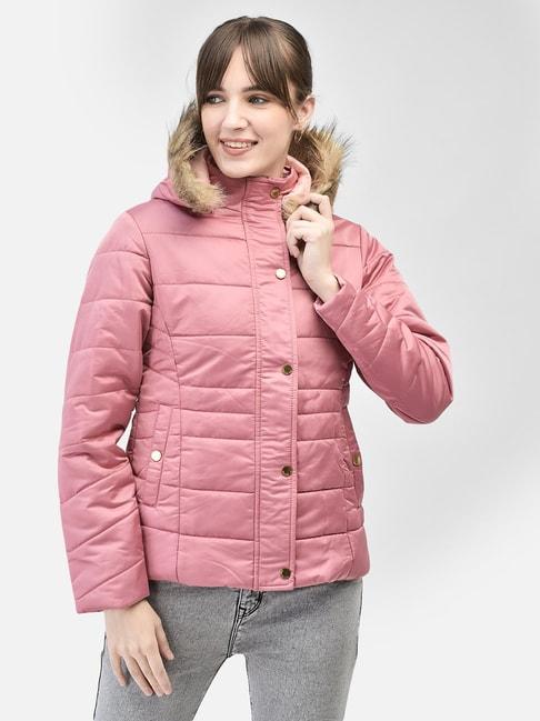 Crimsoune Club Pink Regular Fit Hooded Jacket