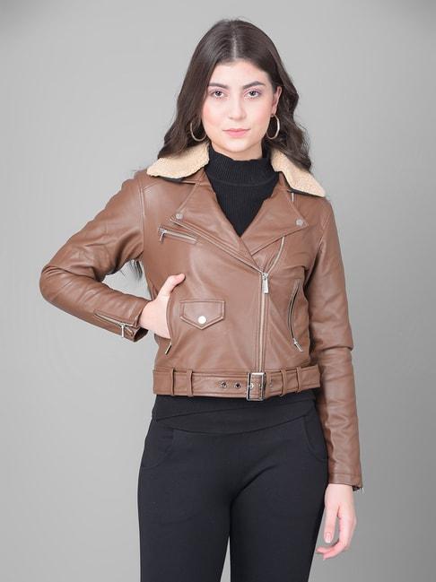 crimsoune-club-brown-slim-fit-cropped-jacket
