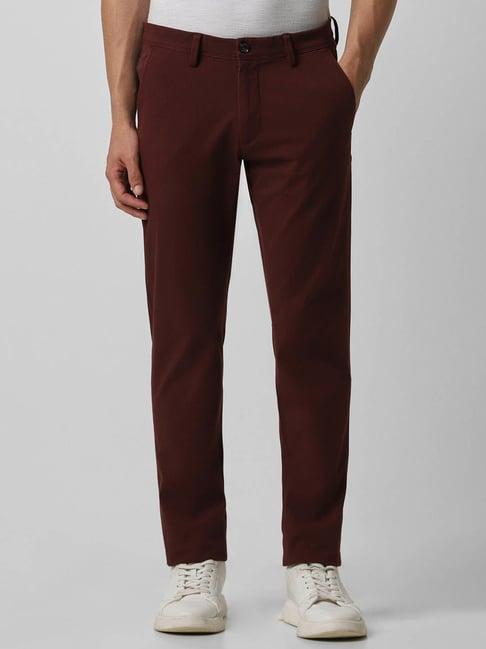 van-heusen-sport-maroon-slim-fit-trousers