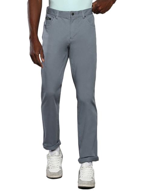 Calvin Klein Jeans Grey Straight Fit Trousers