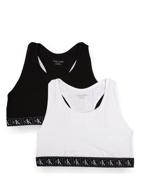calvin-klein-kids-black-&-white-cotton-logo-bra-(pack-of-2)