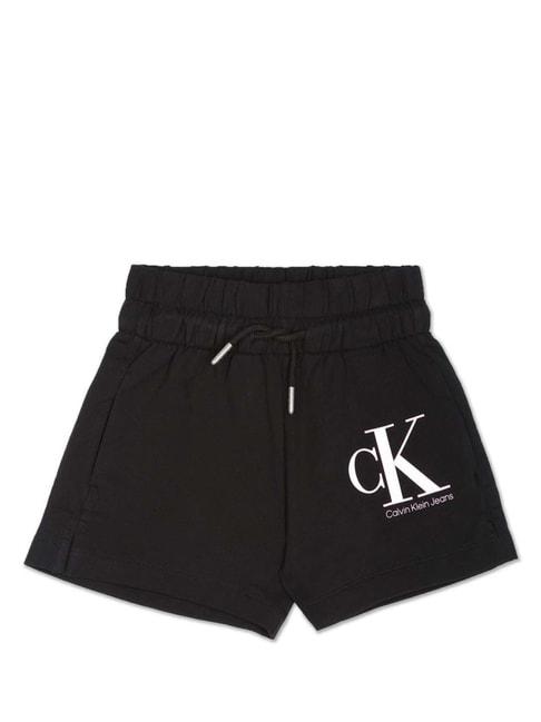 calvin-klein-jeans-kids-black-cotton-logo-shorts