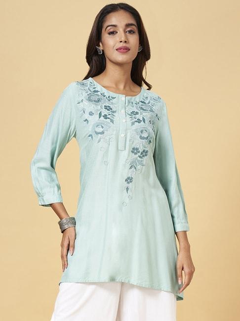 Rangmanch by Pantaloons Blue Embroidered Tunic