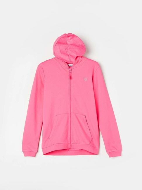 Fame Forever by Lifestyle Kids Pink Cotton Regular Fit Full Sleeves Sweatshirt
