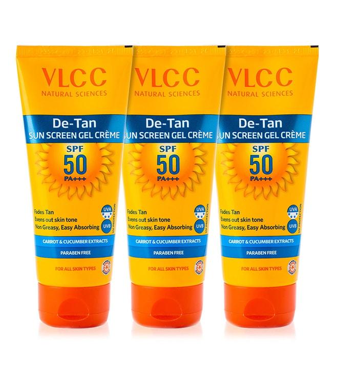 VLCC De Tan SPF 50 PA+++ Sunscreen Gel Cream - Pack of 3