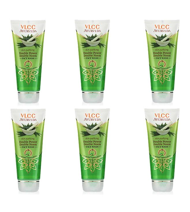 VLCC Ayurveda Double Power Double Neem Face Wash - Pack of 6