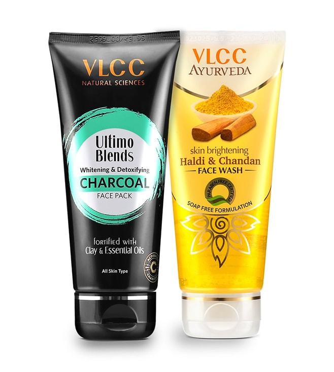 VLCC Ultimo Blend Charcoal and Haldi & Chandan Face Wash Combo - Pack of 2