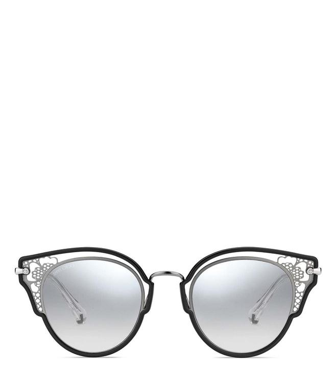 Jimmy Choo 20043628448IC Silver UV Protected Cat Eye Sunglasses for Women