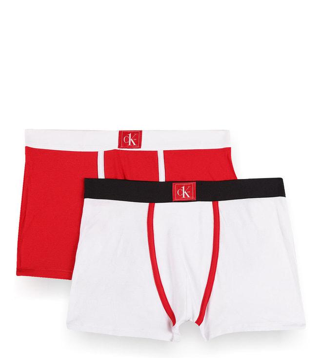 calvin-klein-kids-white-&-red-logo-regular-fit-trunks---pack-of-2