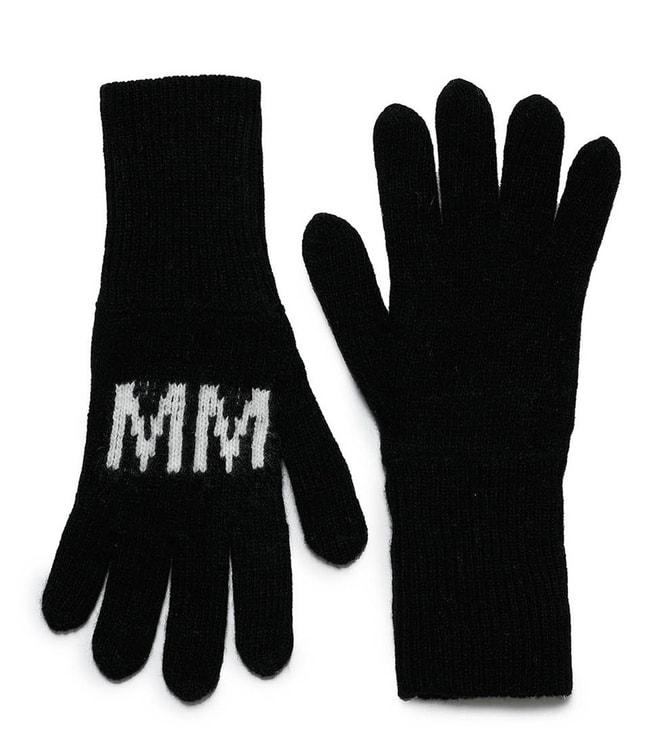 MM6 MAISON MARGIELA Kids Black Logo Gloves (4-8 Year)