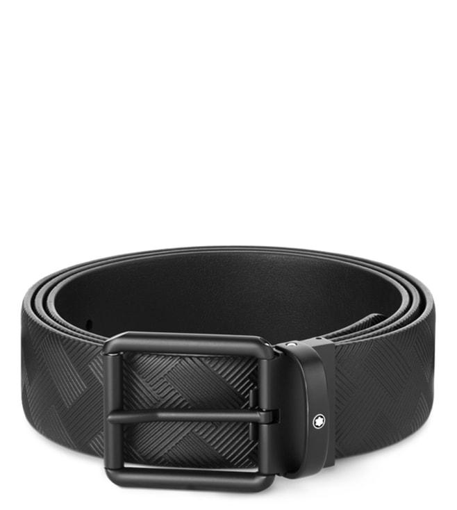 Montblanc Black Reversible Leather Belt
